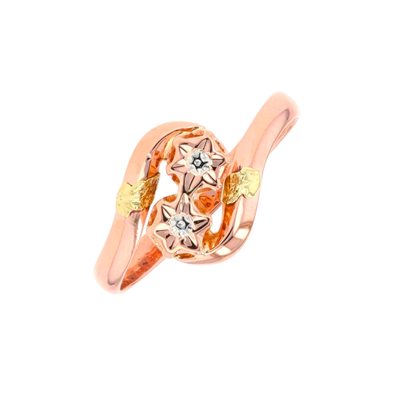 Bague ancienne or rose, jaune et blanc 2.16g Comme neuf -  reconditionné disponible sur Gemme Les Bijoux